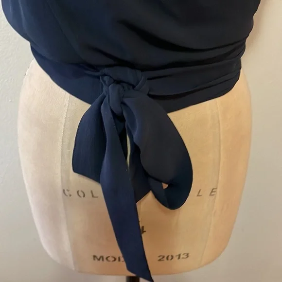 Moschino Silk Wrap Blouse Cruise Me Baby Sleeveless - Picture 4 of 12